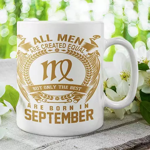 All Men are Created Equal But Only Best are Born in September - Personalised Birthday Mug