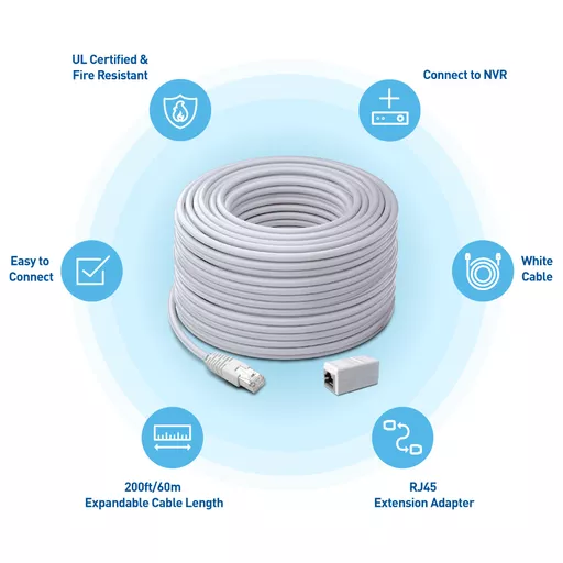 Swann SWNHD-60MCAT5E-GL networking cable White 60 m Cat5e