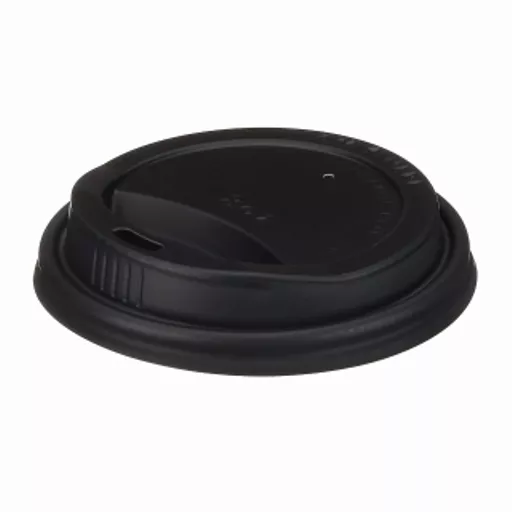 8OZ BLACK CPLA HOT CUP SIP LID - (1X1000)