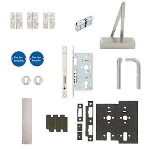 ZOO Commercial C1130/60 Fire Door Pack For Corridor Door (Locking) KITC11-FDP-C11