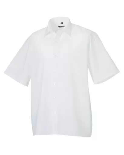 Men's Short Sleeve Polycotton Easy Care Poplin Shirt