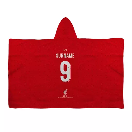 Liverpool Back of Shirt Adult Hooded Towel