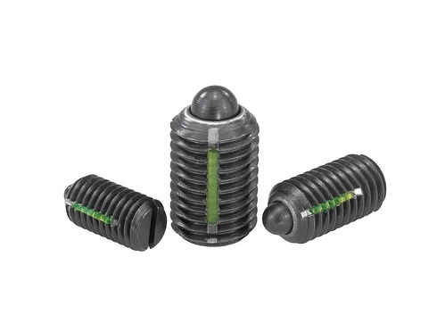 K0323 - Spring Plungers With Slot And Thrust Pin In Steel With Thread Lock