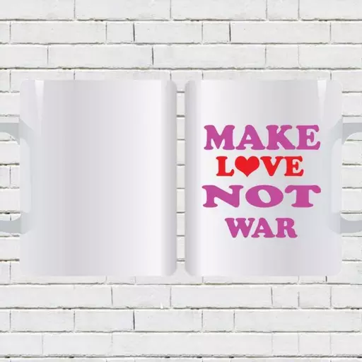 Personalised 'Make Love Not War' Mug - Add Name/Photo