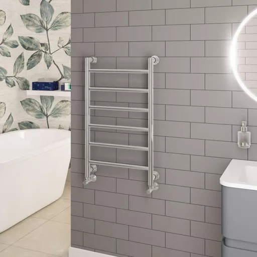 Eshton 800 x 500mm. Towel Rail Chrome
