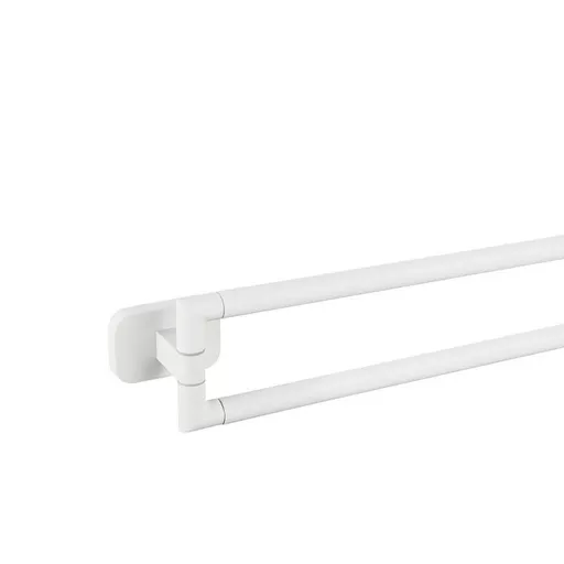 Asti Double Split Towel Holder - Matt White