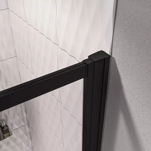8mm Corniche sliders extension profile 1 piece Matt Black