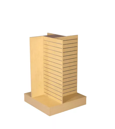 Maple Slatwall 4-Way Gondola Unit