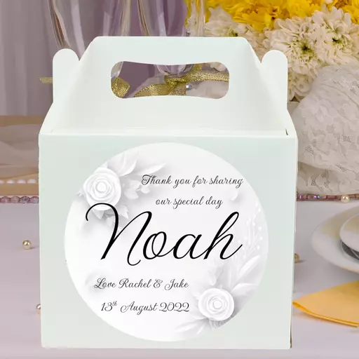Children's Wedding Activity Box with White Flowers