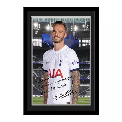 Tottenham Hotspur Maddison Autograph Photo Framed