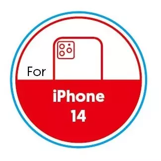Smartphone Circular 20mm Label - iPhone 14 - Red