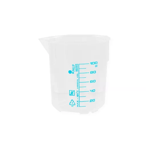 Polypropylene Beaker by Philip Harris - 100ml (10ml Graduations)