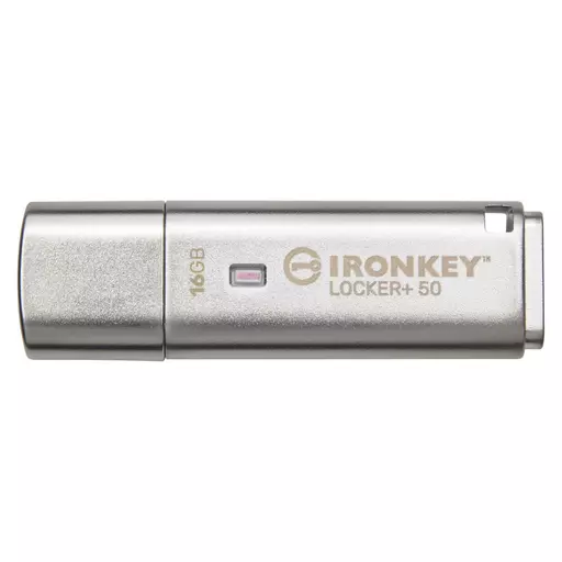 Kingston Technology IronKey Locker+ 50 USB flash drive 16 GB USB Type-A 3.2 Gen 1 (3.1 Gen 1) Silver