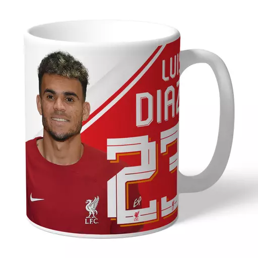 Liverpool FC Luis Diaz Autograph Mug