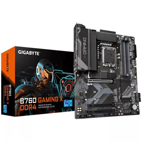 Gigabyte B760 GAMING X DDR4 Motherboard - Supports Intel Core 14th Gen CPUs, 8+1+1 Phases Digital VRM, up to 5333MHz DDR4 (OC), 3xPCIe 4.0 M.2, 2.5GbE LAN, USB 3.2 Gen 2