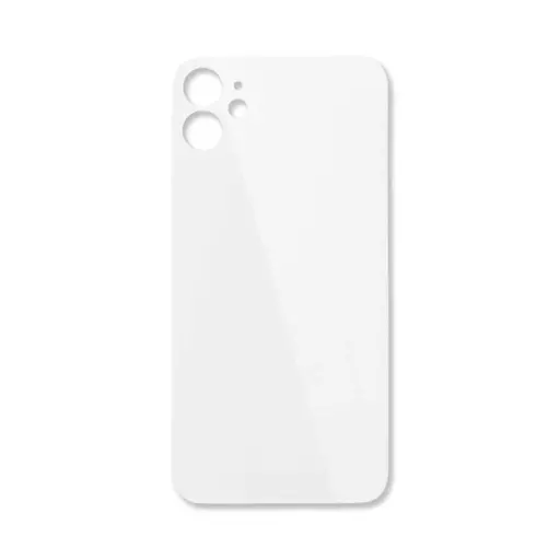 Back Glass (Big Hole) (No Logo) (White) (CERTIFIED) - For iPhone 11