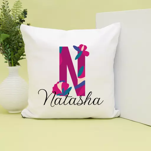 Personalised Initial Flower Cushion