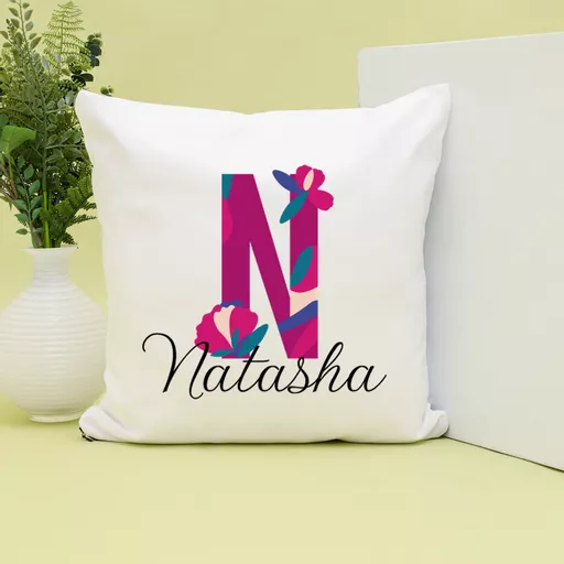 Personalised Initial Flower Cushion