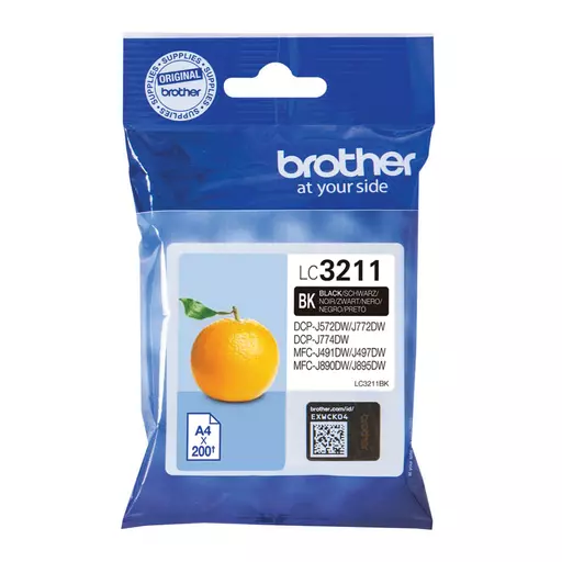 Brother LC-3211BK Ink cartridge black, 200 pages ISO/IEC 19752 for Brother DCP-J 772