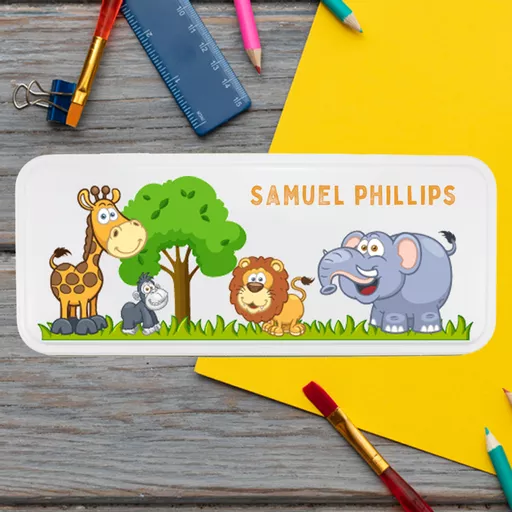 Jungle Scene Pencil Tin
