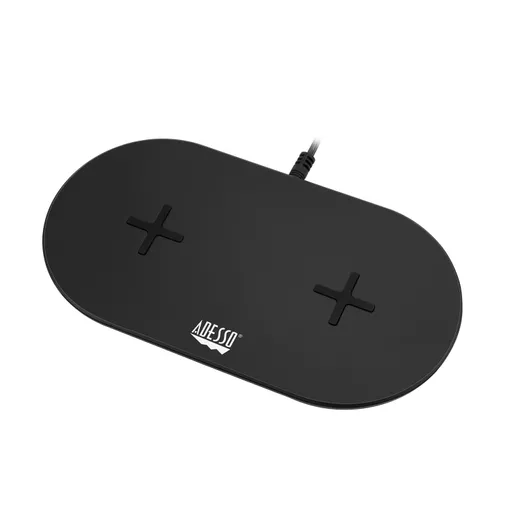 Adesso AUH-1040 mobile device charger Headset, Smartphone, Smartwatch Black USB Wireless charging Fast charging Indoor