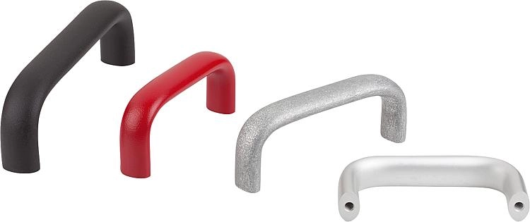 K0204 - Oval Bow Handles In Aluminium Length 100-350mm