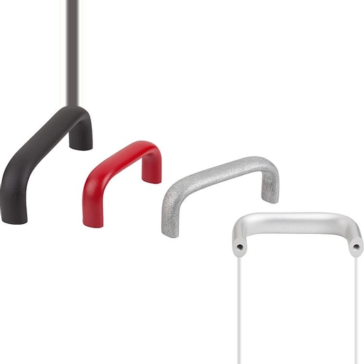 K0204 - Oval Bow Handles In Aluminium Length 100-350mm