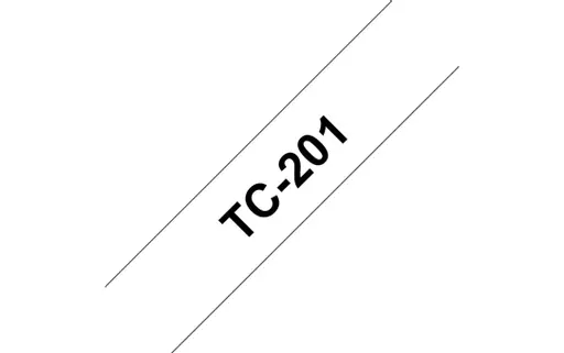 Brother TC-201 DirectLabel black on white 12mm x 7,7m for Brother P-Touch TC 9-12mm