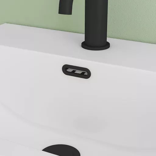 Rounded Basin Overflow Insert Matt Black