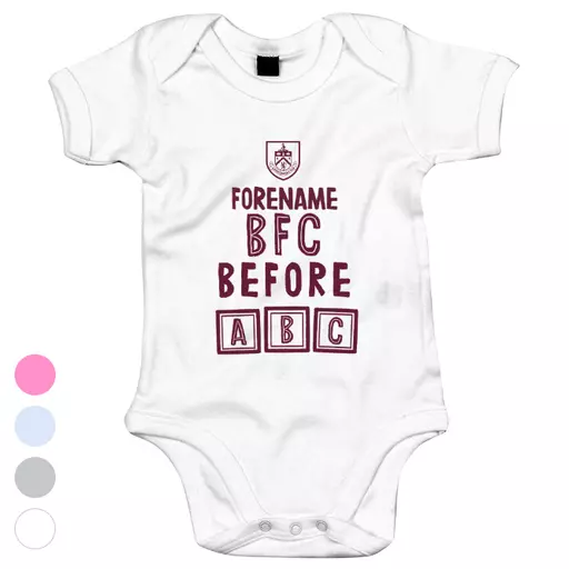 Burnley FC Before ABC Baby Bodysuit