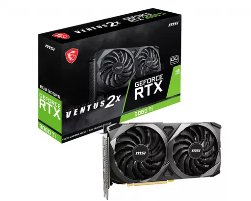 MSI VENTUS RTX 3060 TI 2X 8G OC V1 LHR graphics card NVIDIA GeForce RTX 3060 Ti 8 GB GDDR6