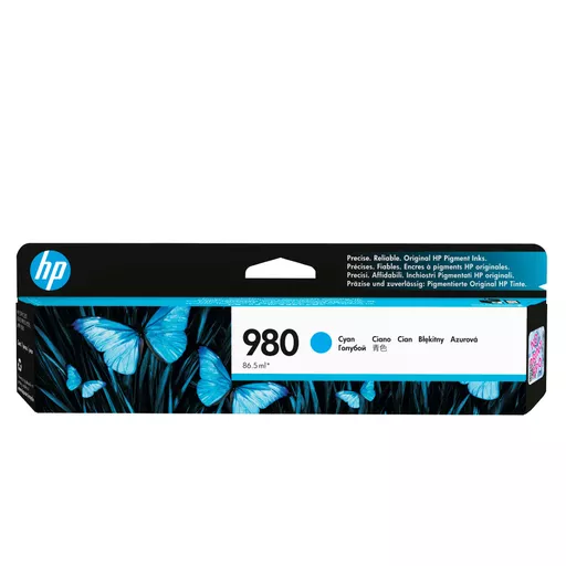 HP D8J07A/980 Ink cartridge cyan, 6.6K pages ISO/IEC 24711 86.5ml for HP OfficeJet X 555