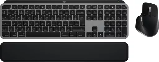 Logitech MX Keys S Combo for Mac keyboard Mouse included Home/Office RF Wireless + Bluetooth QWERTY UK English Aluminium, Black