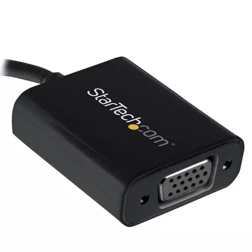 StarTech.com USB-C to VGA Adapter - Black - 1080p - Video Converter For Your MacBook Pro - USB C to VGA Display Dongle - Upgraded Version is CDP2VGAEC