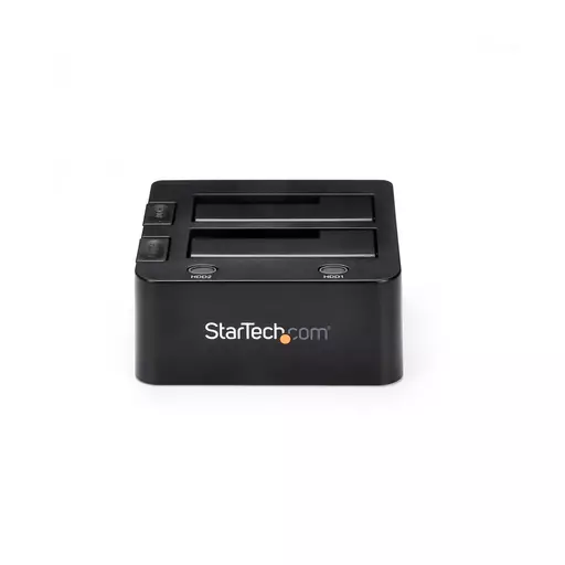 StarTech.com Dual-Bay USB 3.0 to SATA Hard Drive Docking Station, USB Hard Drive Dock, External 2.5/3.5" SATA I/II/III SSD/HDD Docking Station, Hot-Swap Hard Drive Bay, Top-Loading