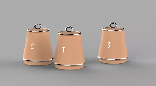 Tropicana Set of 3 Canisters