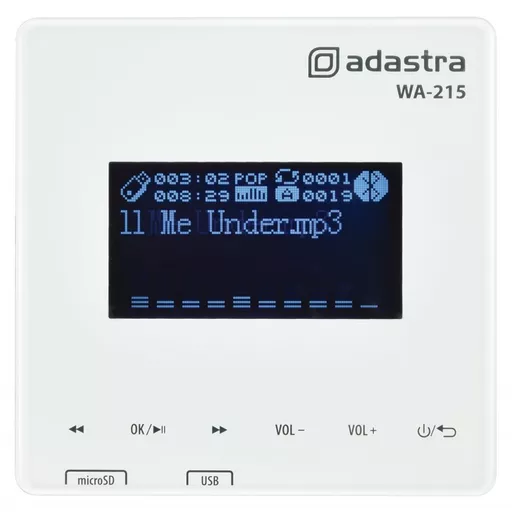 Adastra WA-215 Wall Mount Amplifier & Media Player Bluetooth
