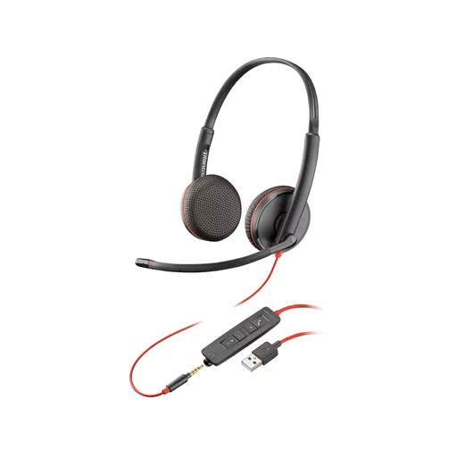 Poly Blackwire 3225 Stereo USB-A Headset (Bulk)