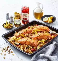 Moroccan Salmon & Rice - A Recipe by Jo Pratt