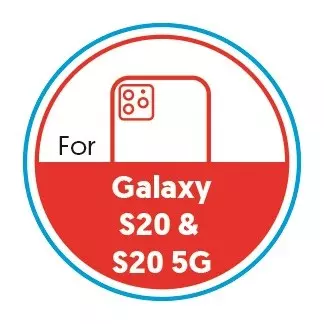 Smartphone Circular 20mm Label - Galaxy S20 & S20 5G - Red
