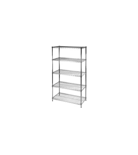 Chrome Wire Shelf Unit | 5 Shelf 1800mm x 1200mm x 450mm Unit