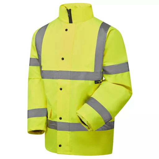 Supertouch Hi Vis Yellow Fleece Lined Parka Jacket