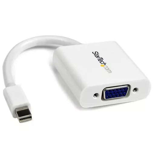 StarTech.com Mini DisplayPort to VGA Adapter - Active Mini DP to VGA Converter - 1080p Video - mDP or Thunderbolt 1/2 Mac/PC to VGA Monitor/Projector/Display - mDP 1.2 to VGA Dongle - White