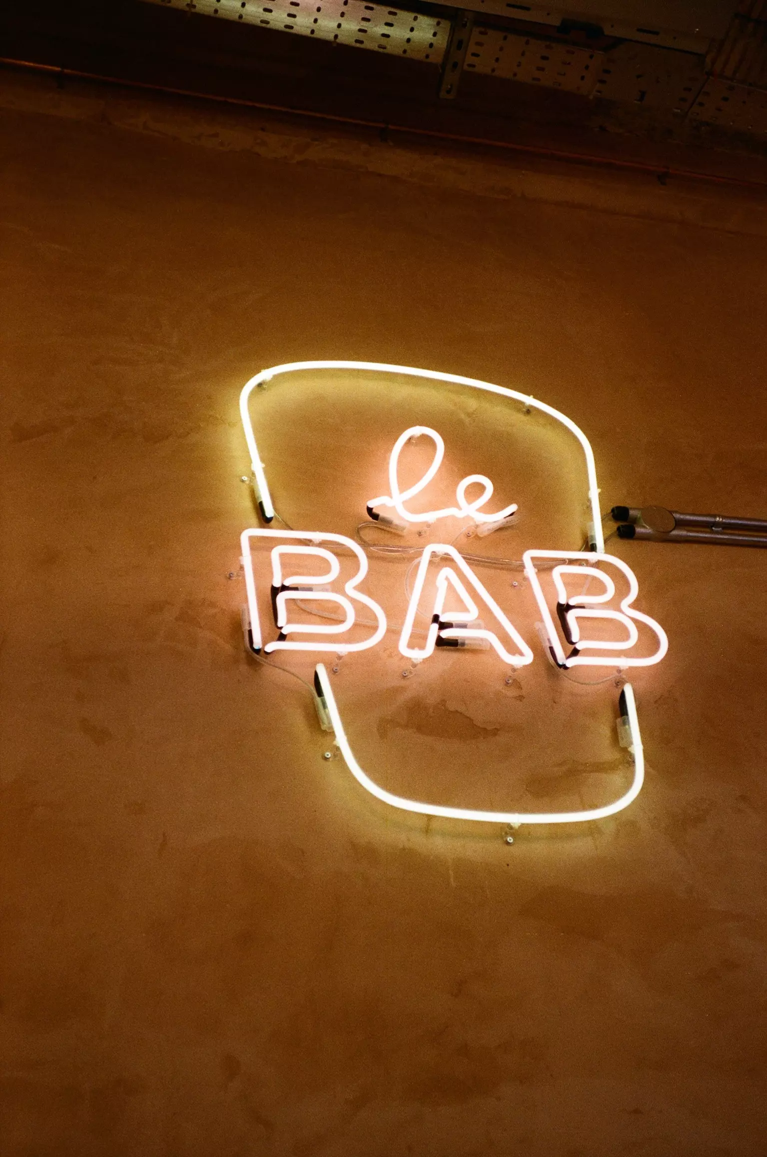 Neon wall sign of Le Bab in Brixton