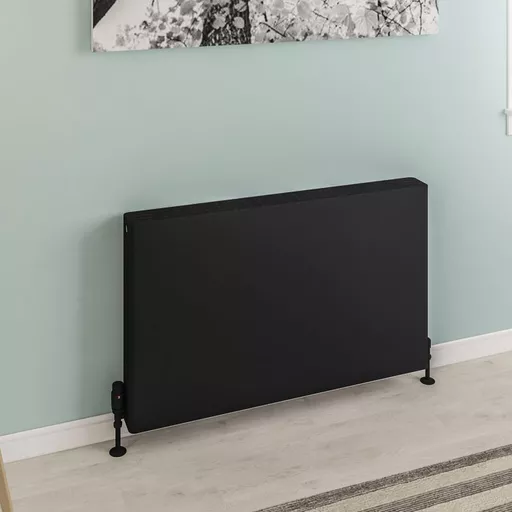 Keynsham Type 22 Panel Radiator 600 x 1000 with Flat Designer Cover Matt Black