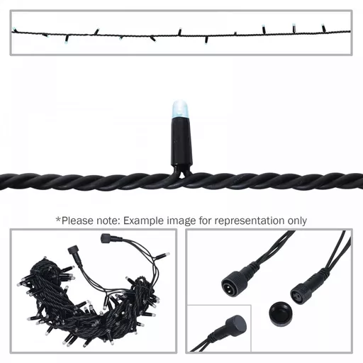 elumen8 Rubber LED String Lights 20m Cool White Black