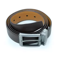 Dark Brown and Tan Reversible Belt