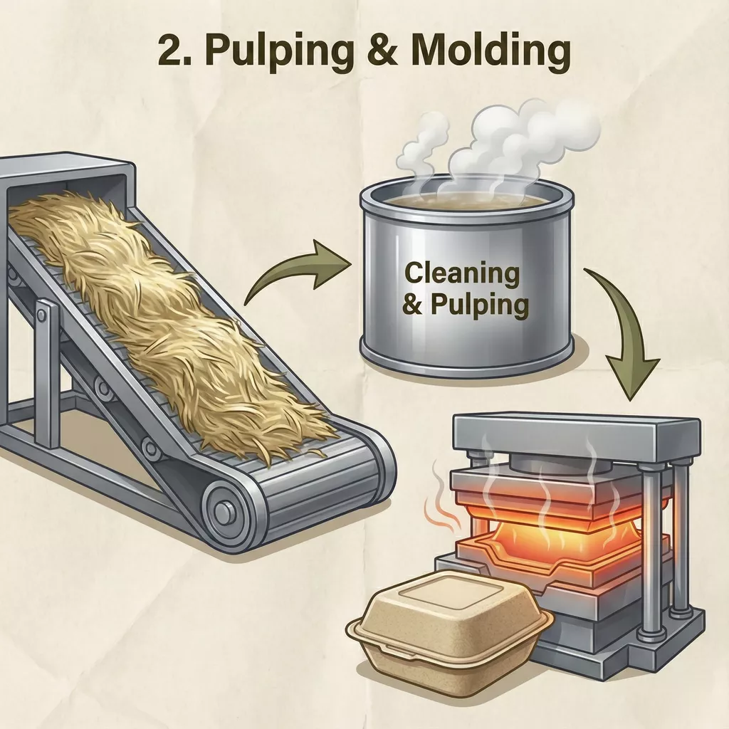 Eco-friendly sugarcane boxes