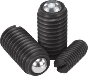 K0312 - Spring Plungers With Slot And Stainless Steel Ball In Plastic