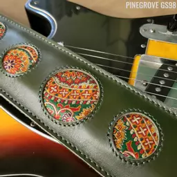 Pinegrove GS98 green woven guitar strap135524.jpg